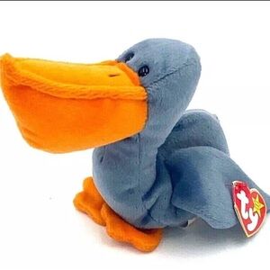 NWT Retired 1996 TY Beanie Baby Scoop The Pelican Plush Toy